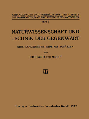 cover image of Naturwissenschaft und Technik der Gegenwart